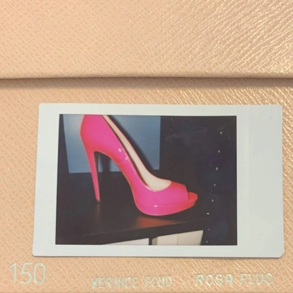 Auth PRADA Rosa Fluo Neon Patent Peep-toe Heels Size EU37/ US6.5 💗 - Picture 13 of 14